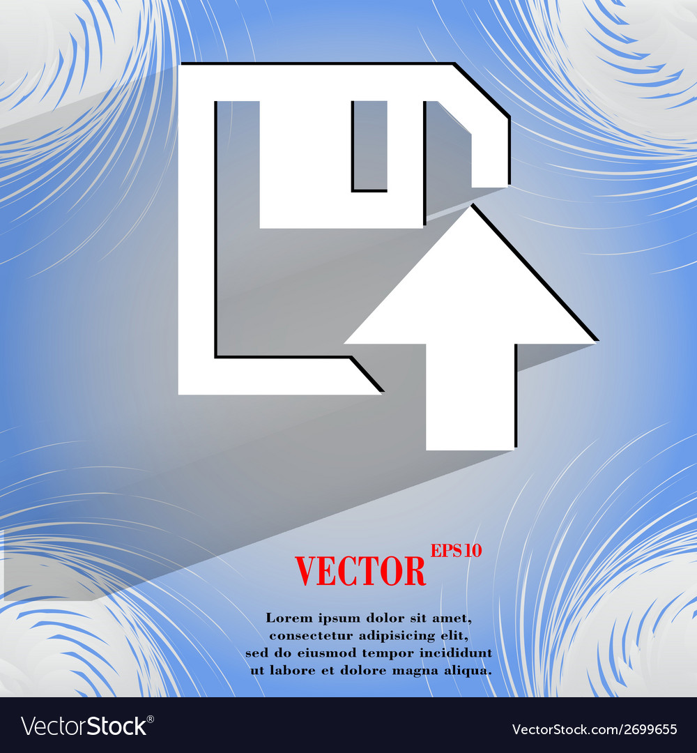 Floppy disk upload flat modern web design