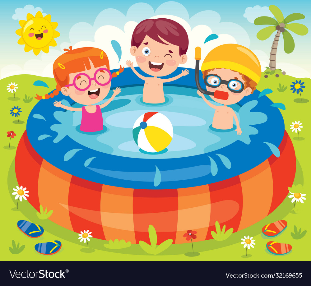 Inflatable pool Royalty Free Vector Image - VectorStock