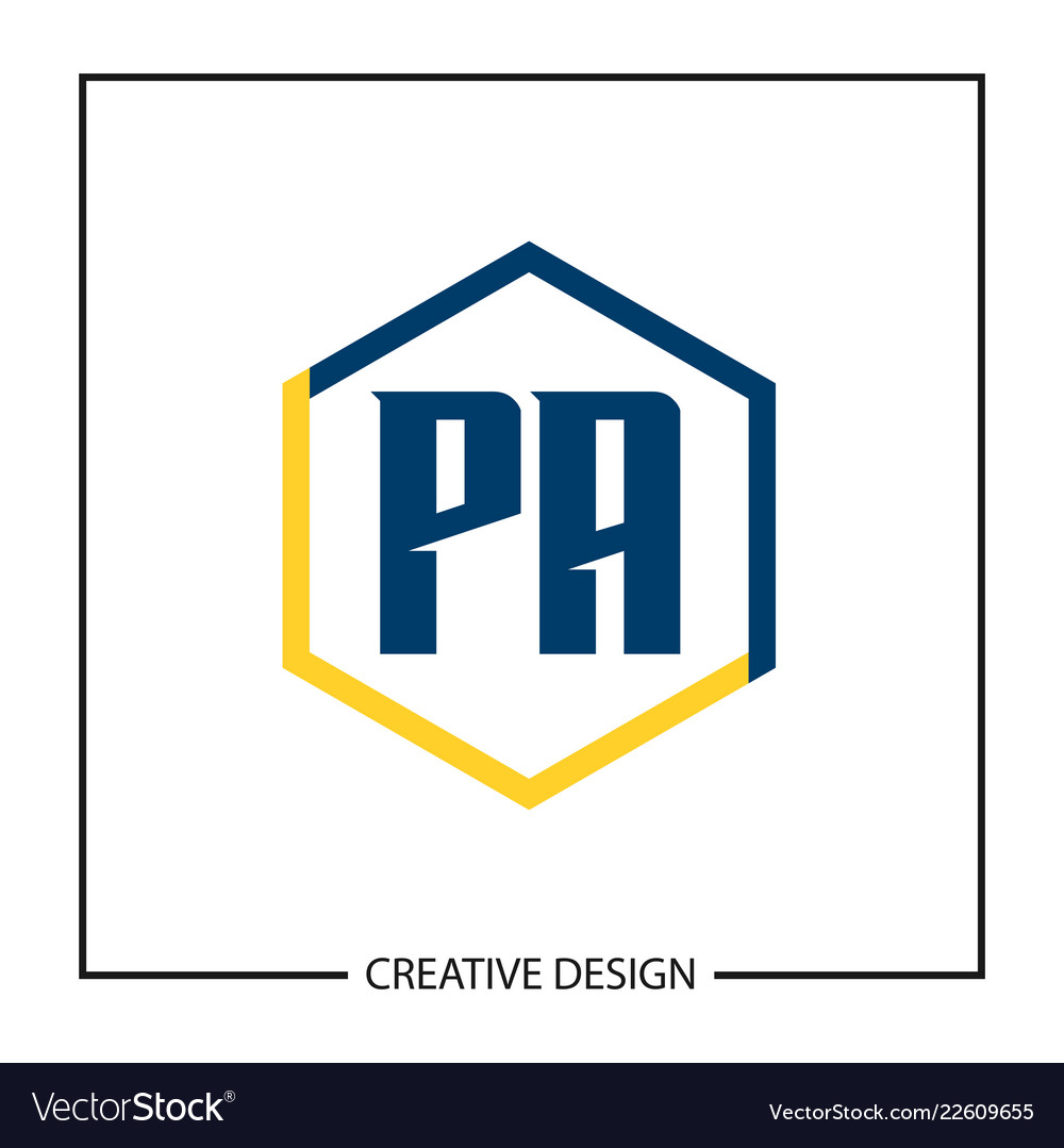 Initial pa letter logo template design