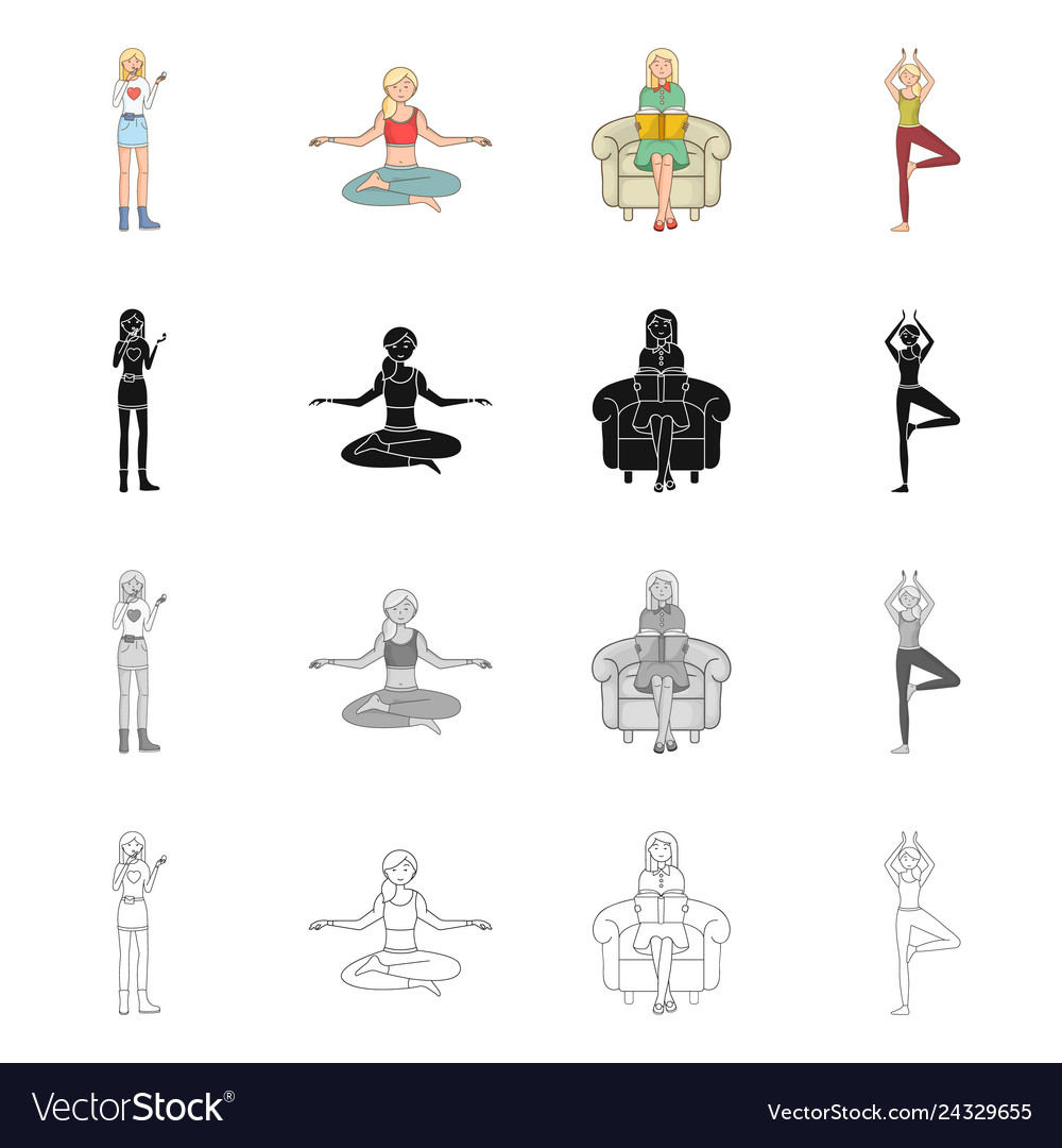 Isolated object of posture and mood symbol