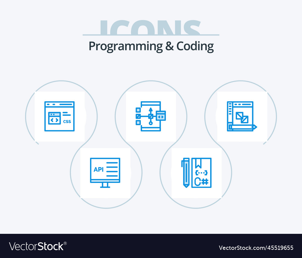 Programmierung und Kodierung der blauen Icon-Pack 5