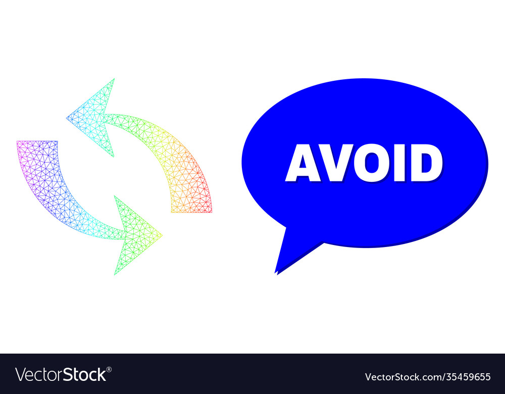 Rainbow mesh gradient refresh icon and avoid vector image Rainbow mesh gradient refresh icon and avoid