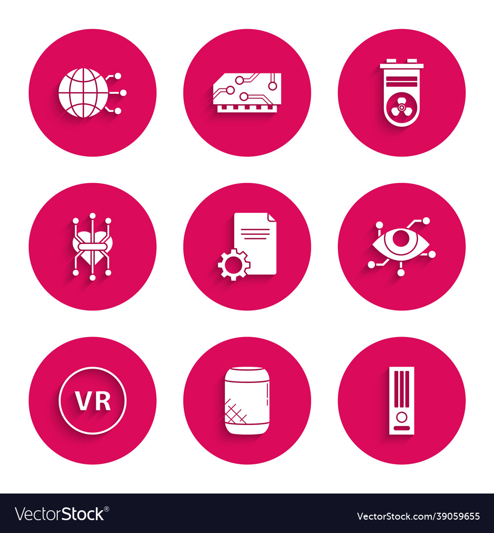 Set file document voice assistant video game vector image Set file document voice assistant video game