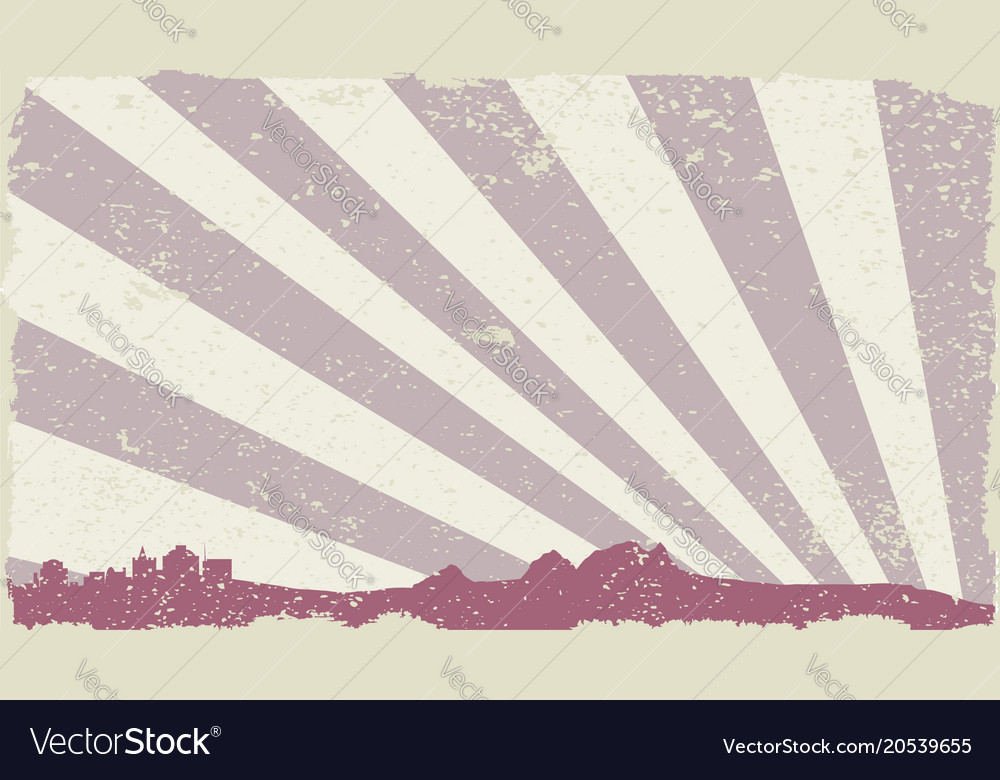 Town silhouette grunge