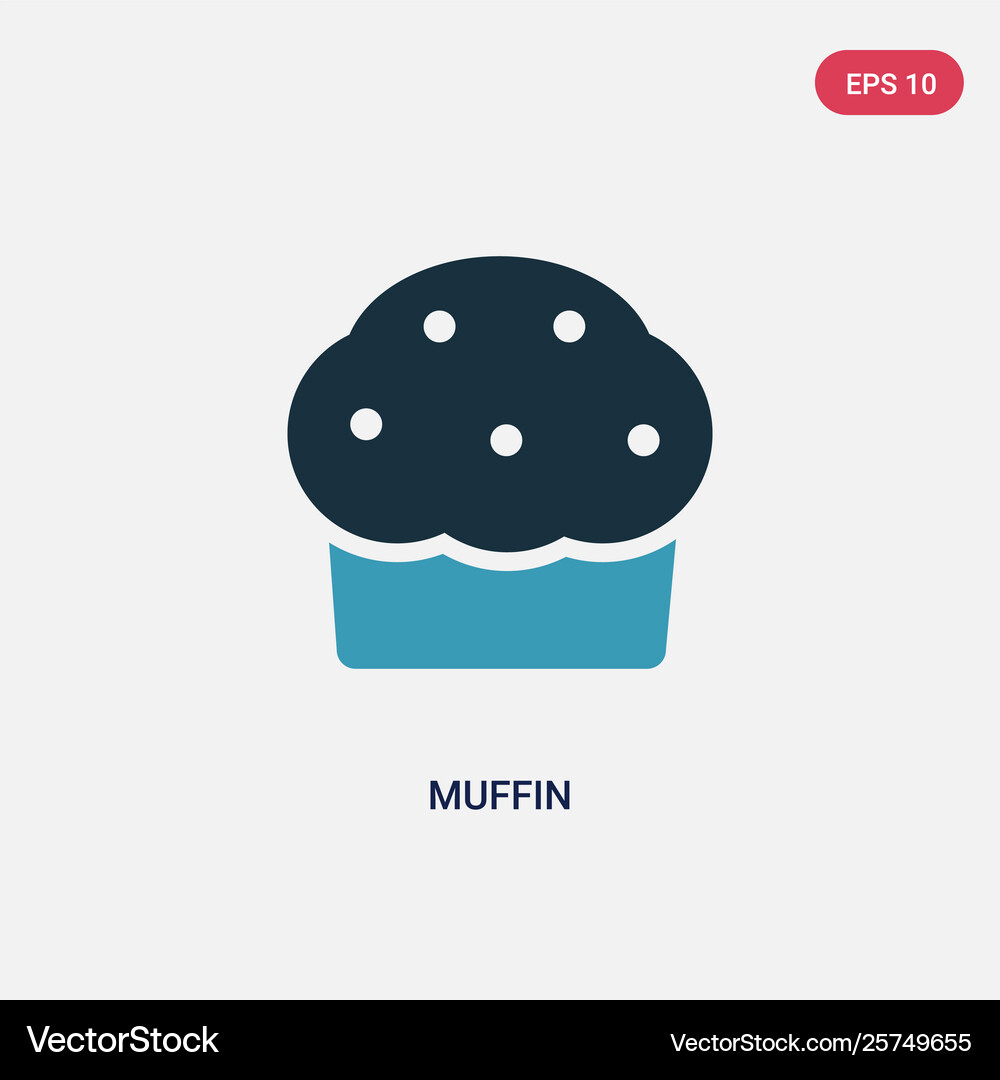 Two color muffin icon from thanksgiving concept Vector Image