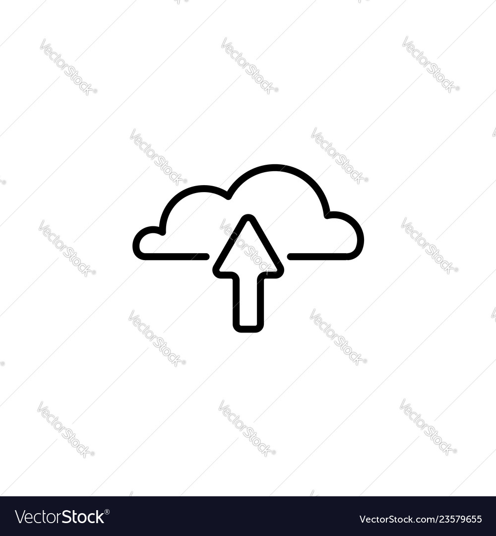 Web-Line-Icon Cloud herunterladen schwarz