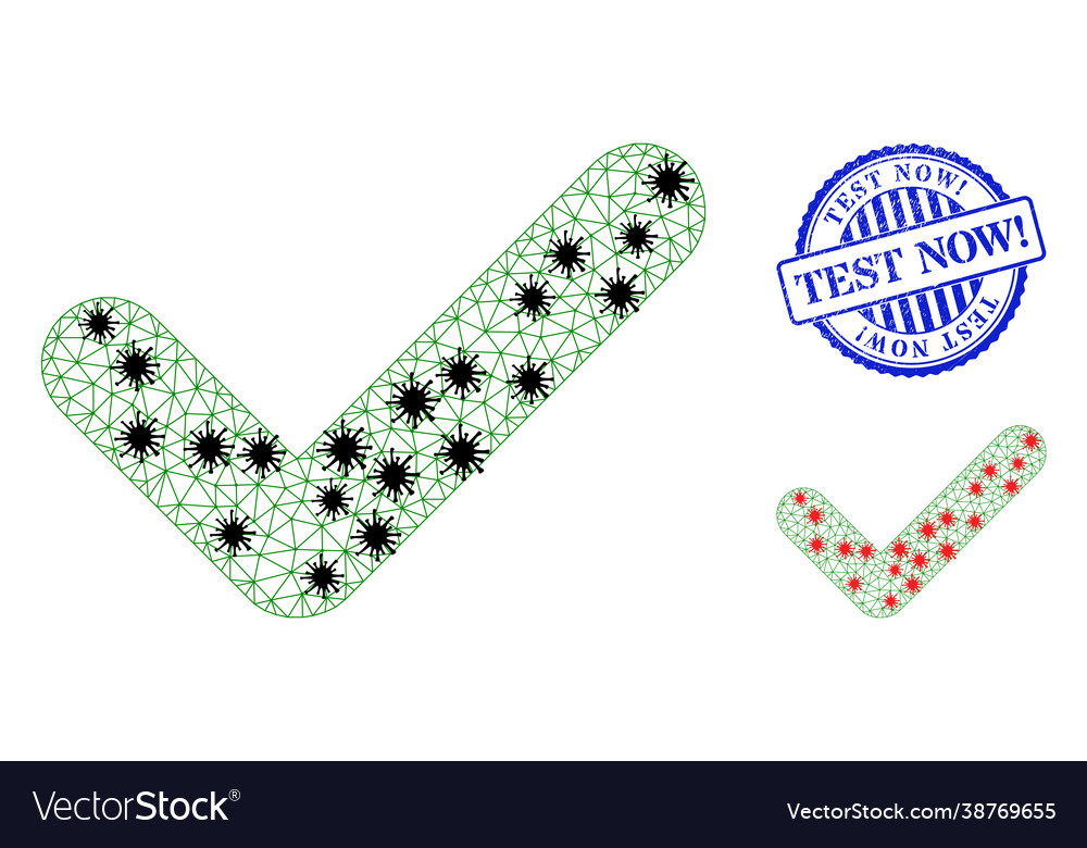 Wire frame mesh valid icons with infectious vector image Wire frame mesh valid icons with infectious