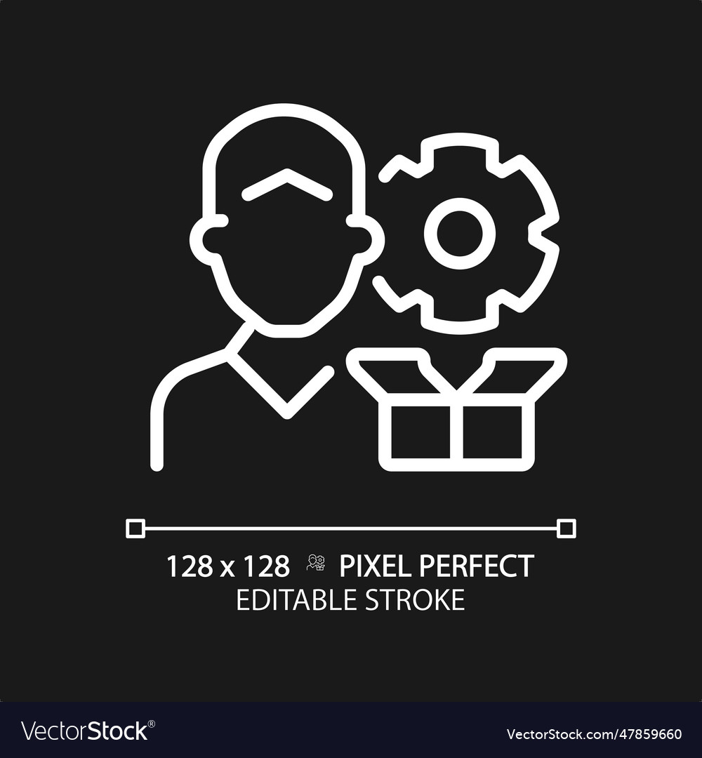 2d customizable support linear icon vector image 2d customizable support linear icon