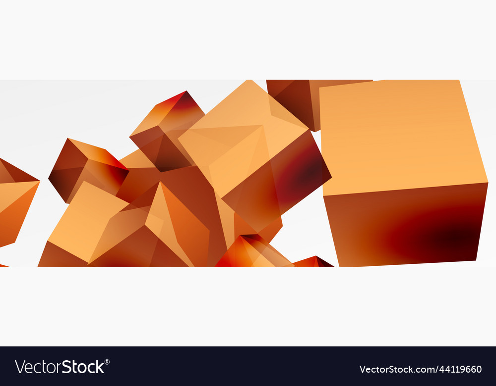3d cubes abstract background composition