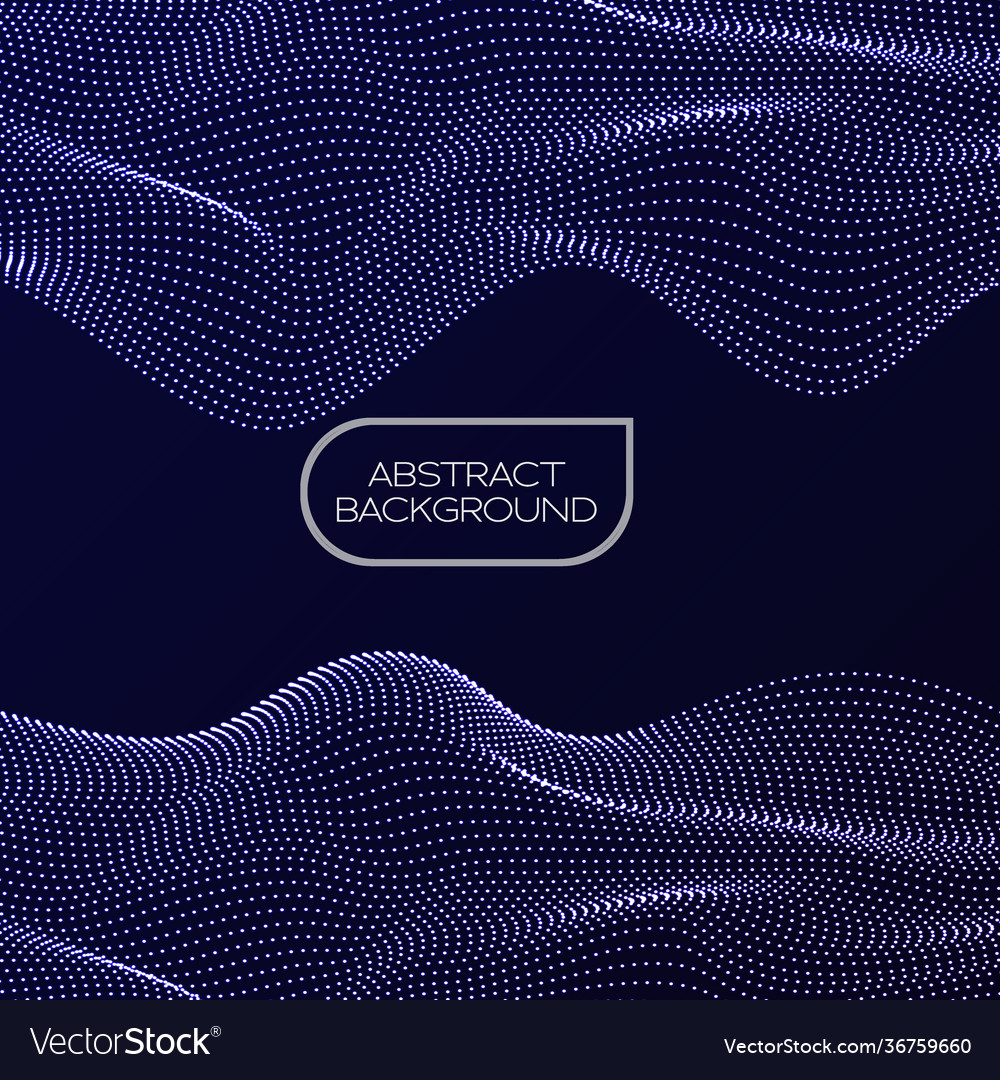 Abstract design bokeh dots waves Vector Image Abstract design bokeh dots waves