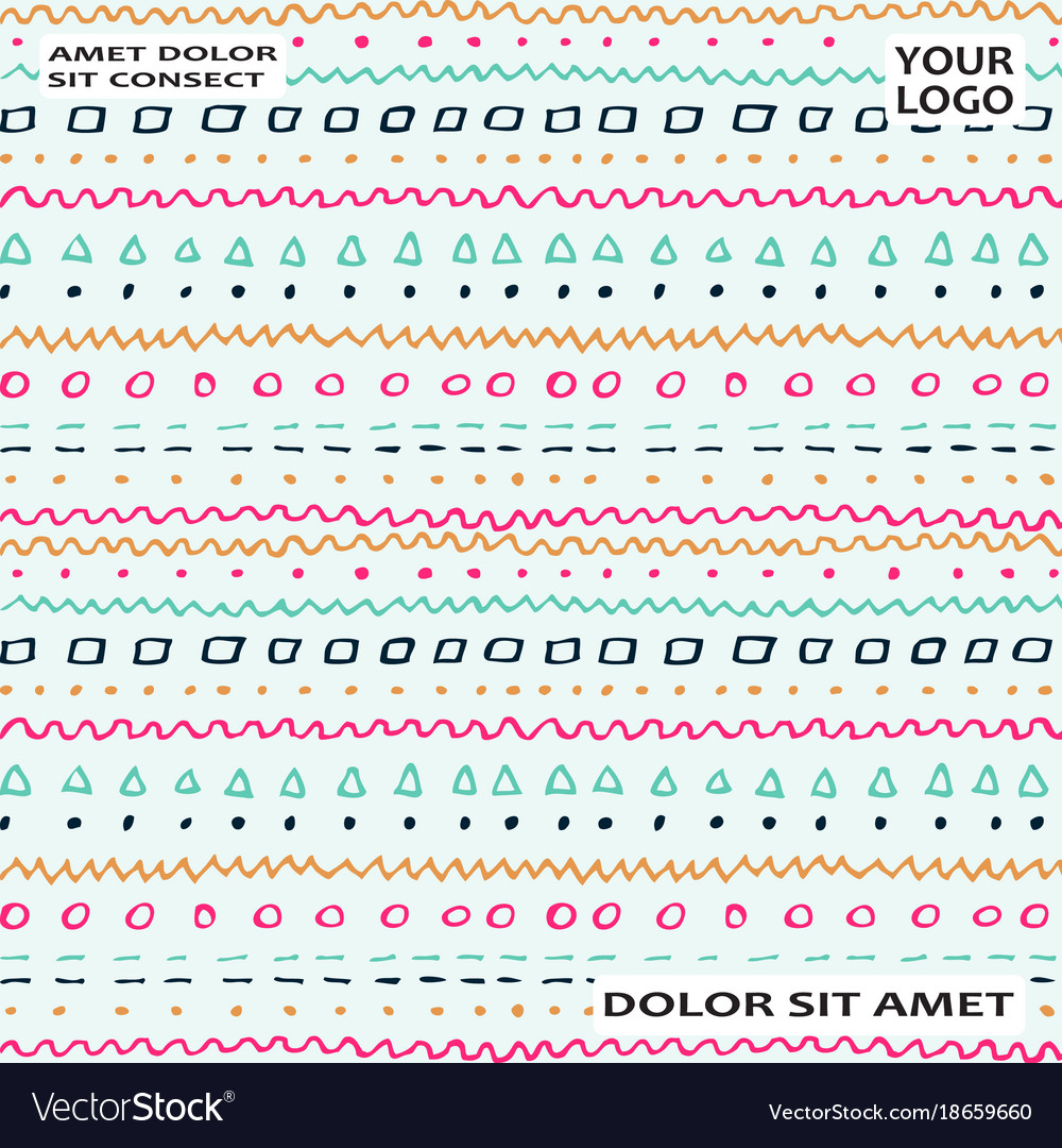 Abstract pattern with color hand drawn strokes