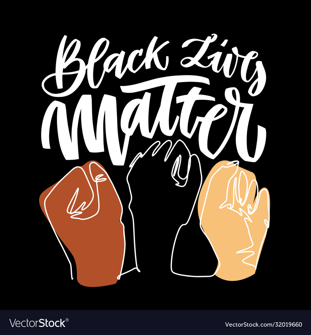 Black lives mattern hand lettering banner