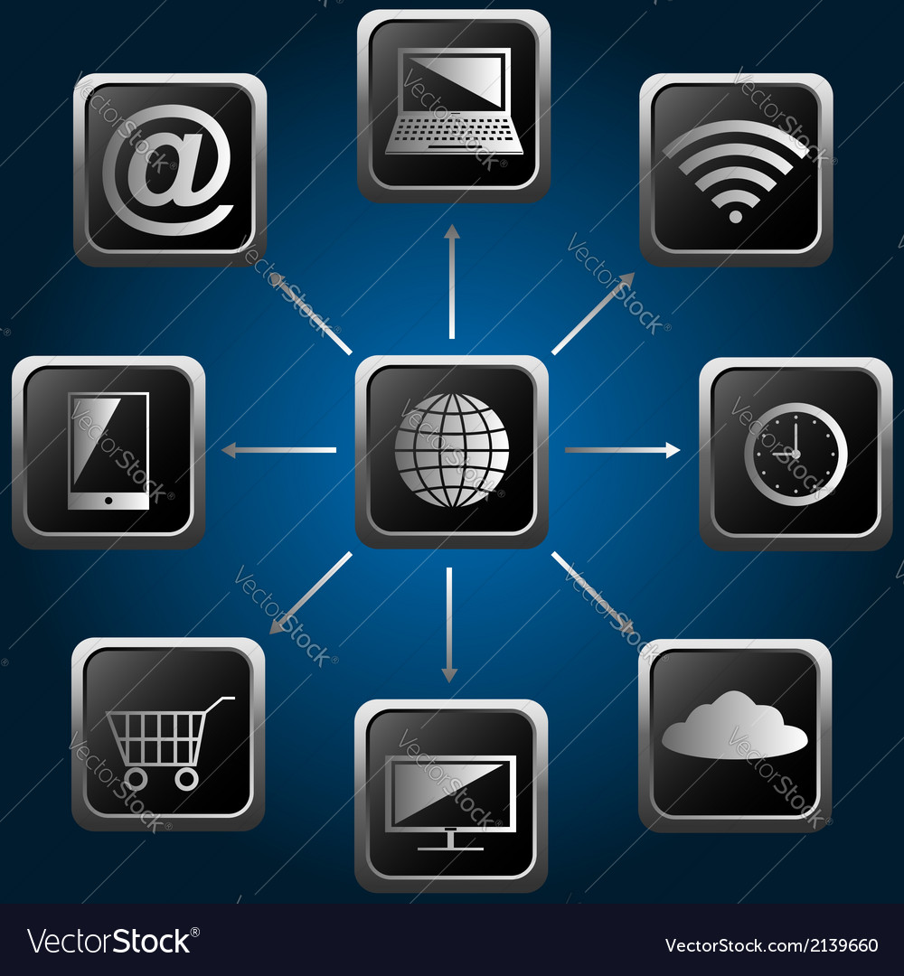 Computing technology scheme with icons