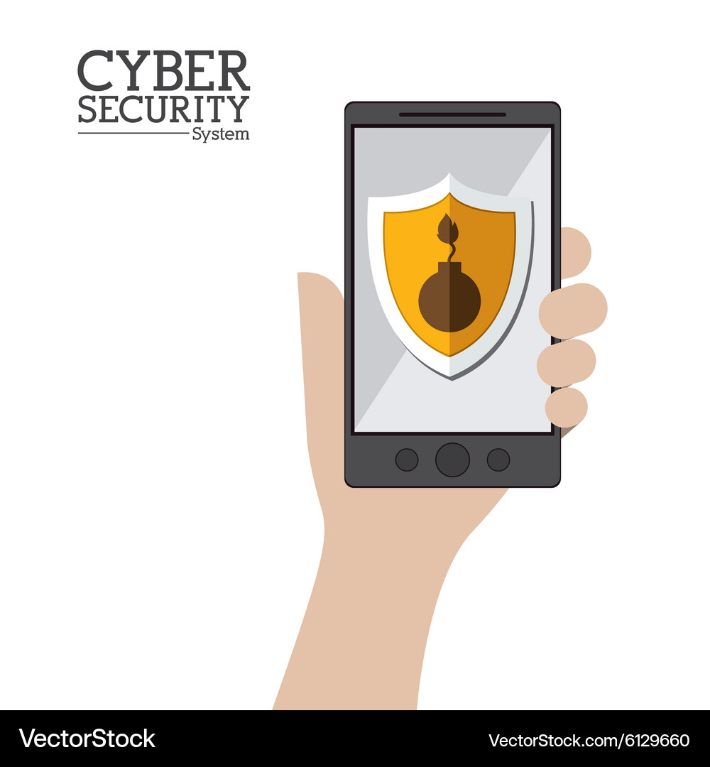 Cyber security design Royalty Free Vector Image