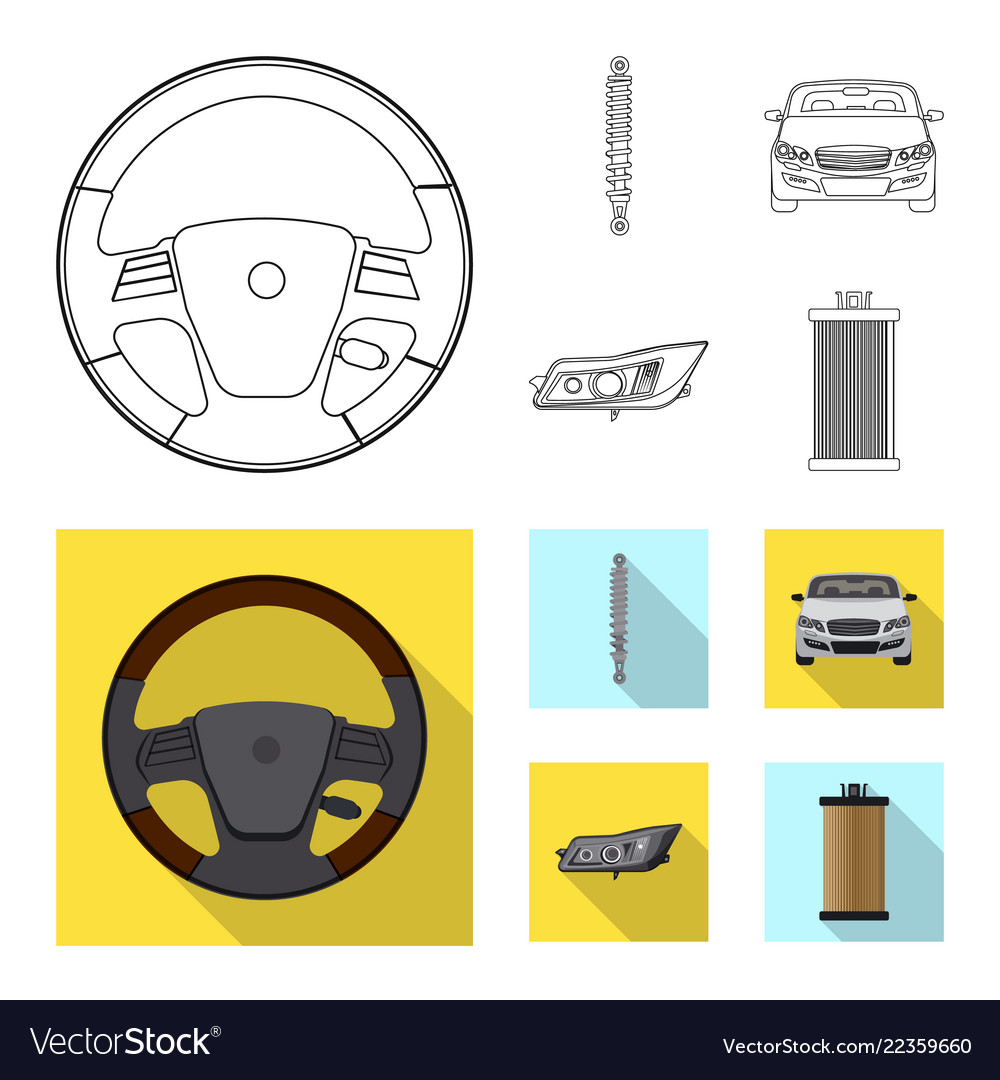 Design of auto and part logo set