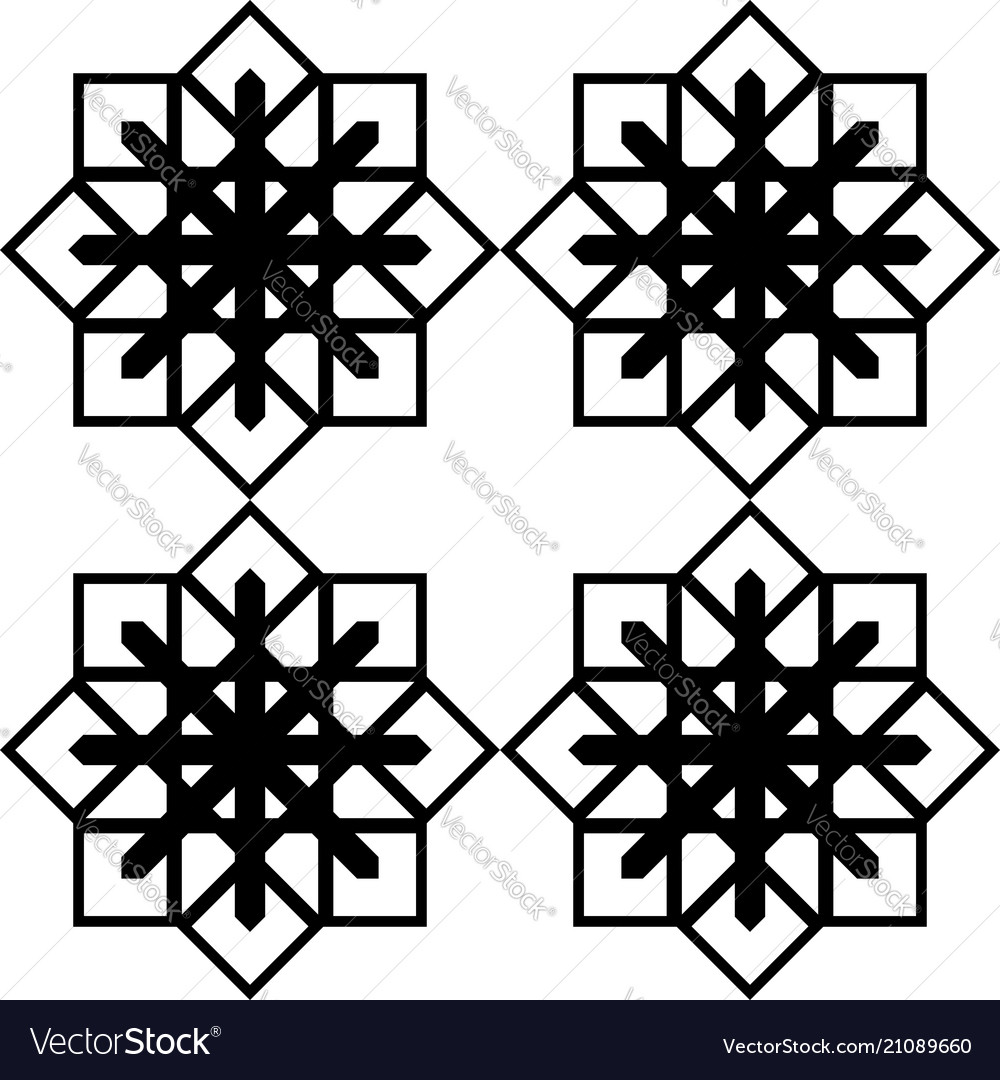 Design seamless monochrome snowflake pattern