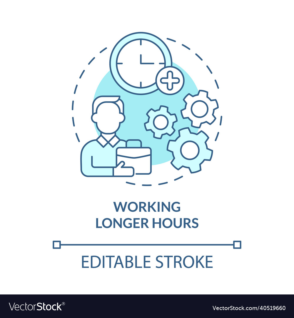 Extended Work Hours Concept Icon