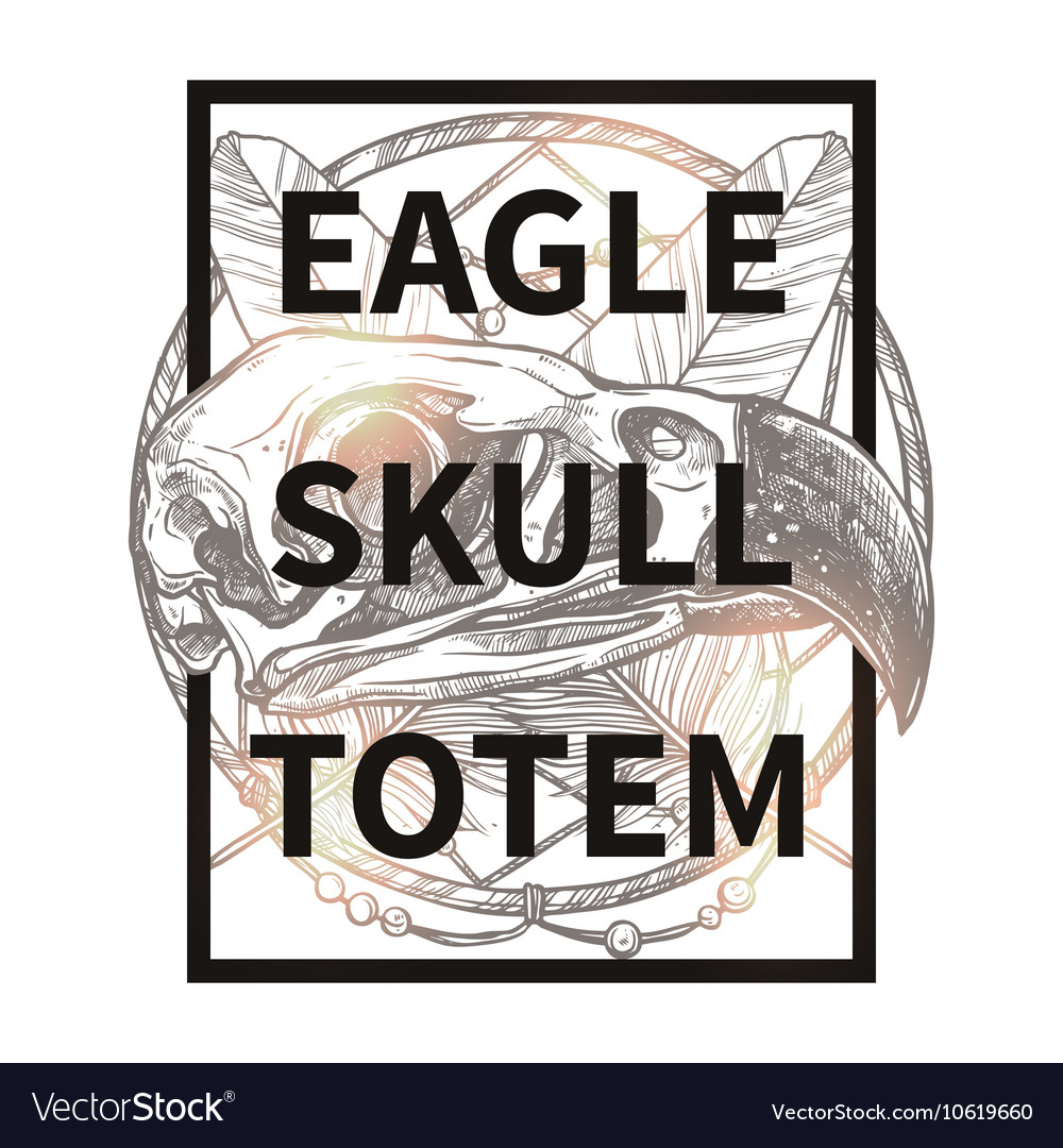 Hipster design with eagle skull