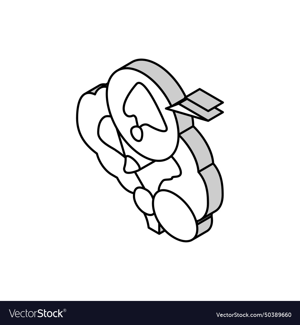 Hypothalamus endocrinology isometric icon