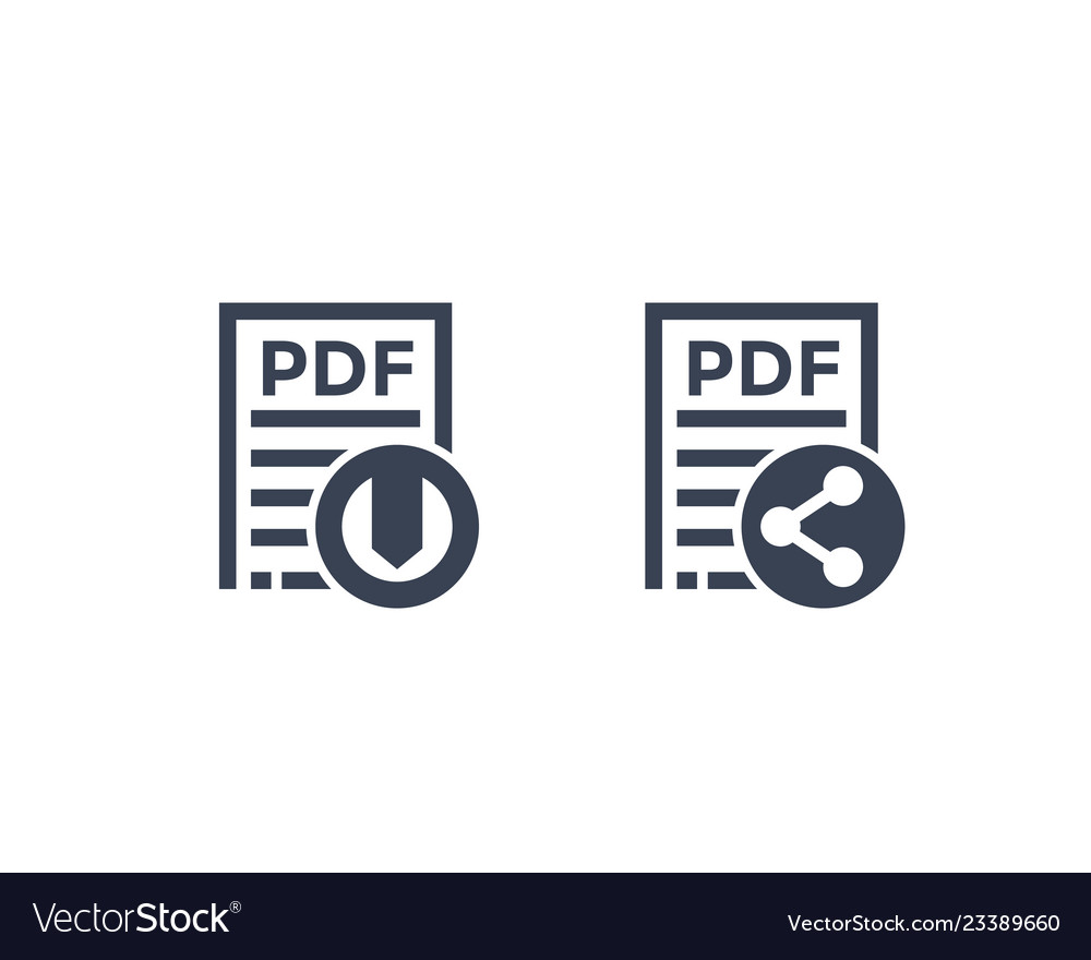 Pdf Dokument herunterladen Datei und teilen Icons