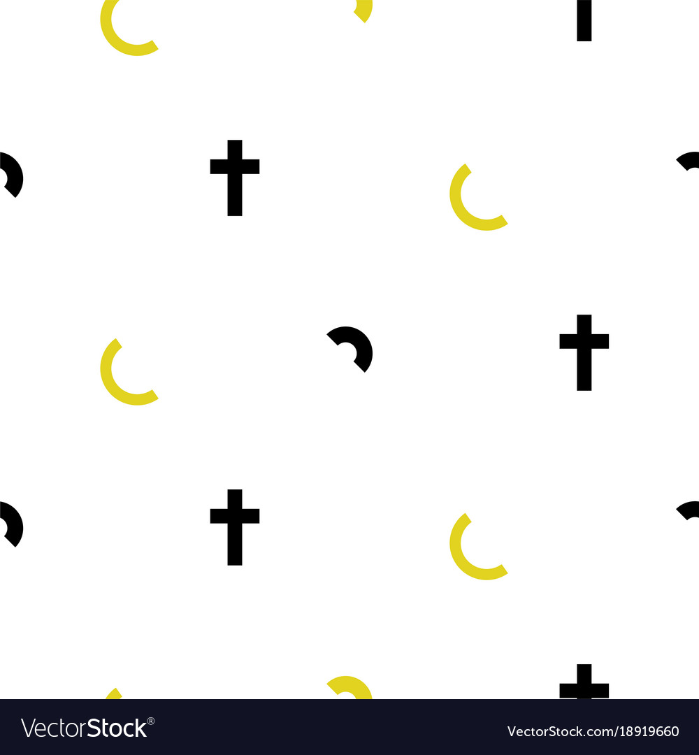 Scandinavian Cross and Moon Pattern