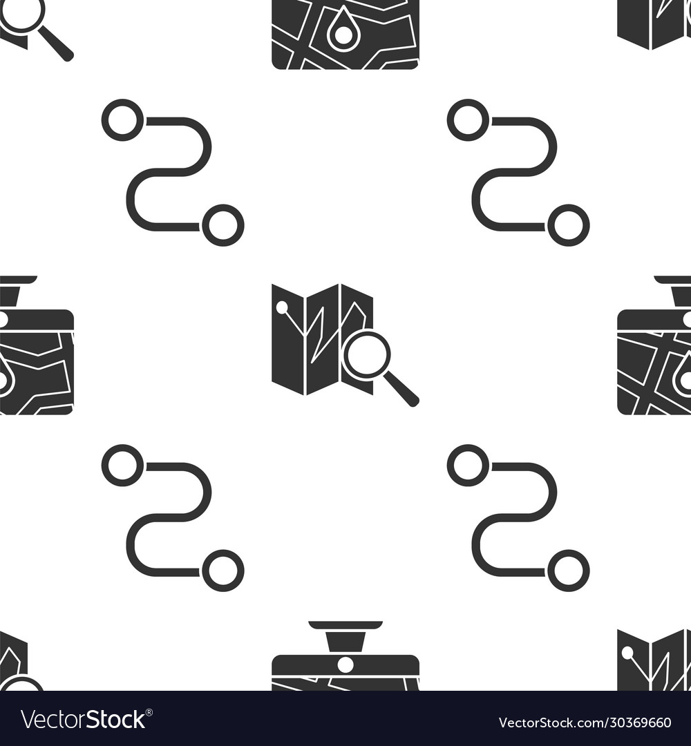 Set monitor and folded map with location vector image Set monitor and folded map with location