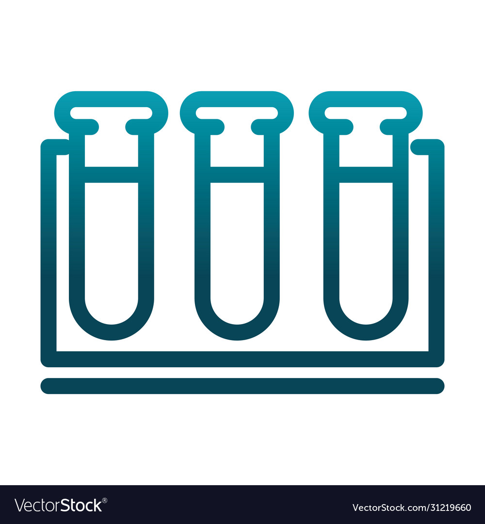 Test Tube In Rack Chemical Laboratory Science And Vector Image