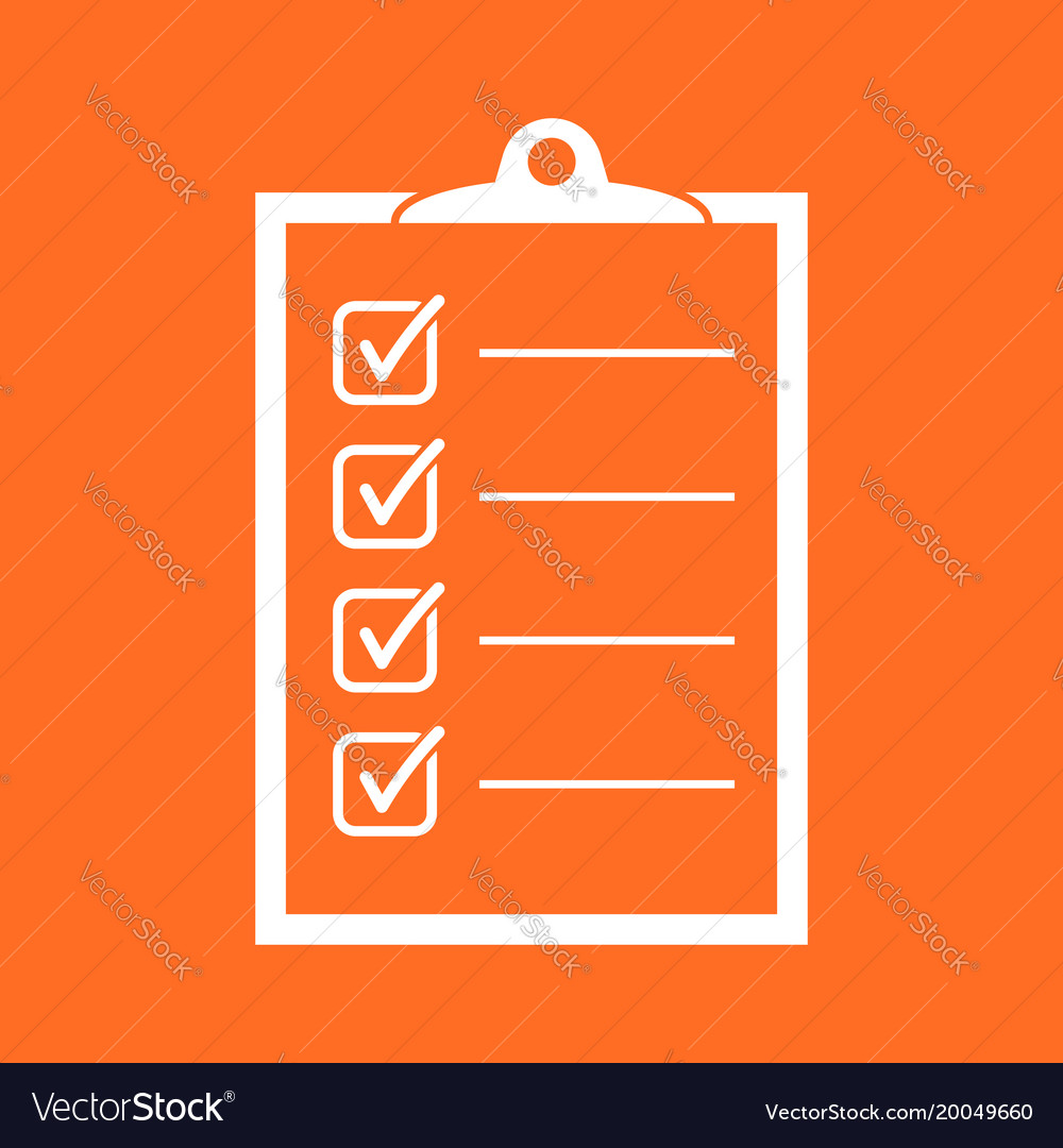 To do list icon checklist task in flat style