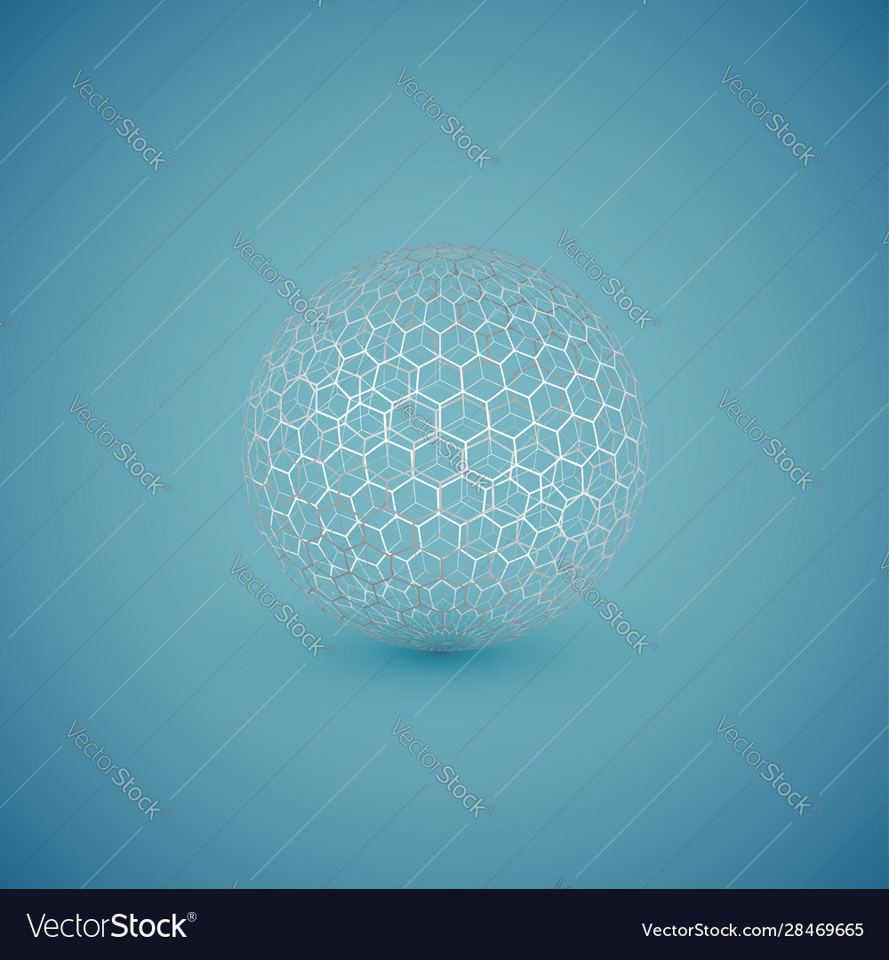 Abstract white pattern sphere vector image Abstract white pattern sphere