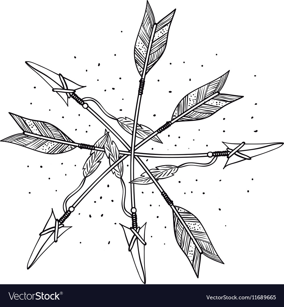 Arrow of boho style design