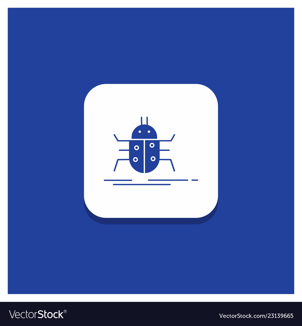 Blue round button for bug bugs insect testing