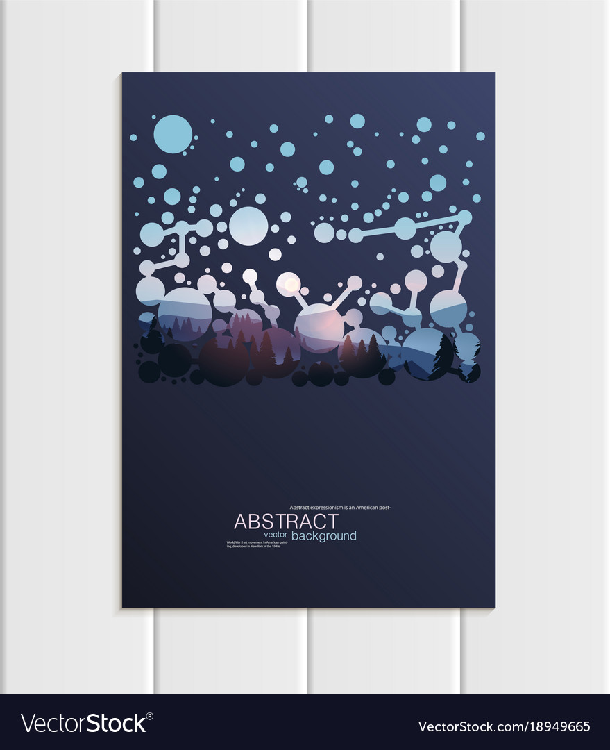 Brochure a5 or a4 format abstract circles