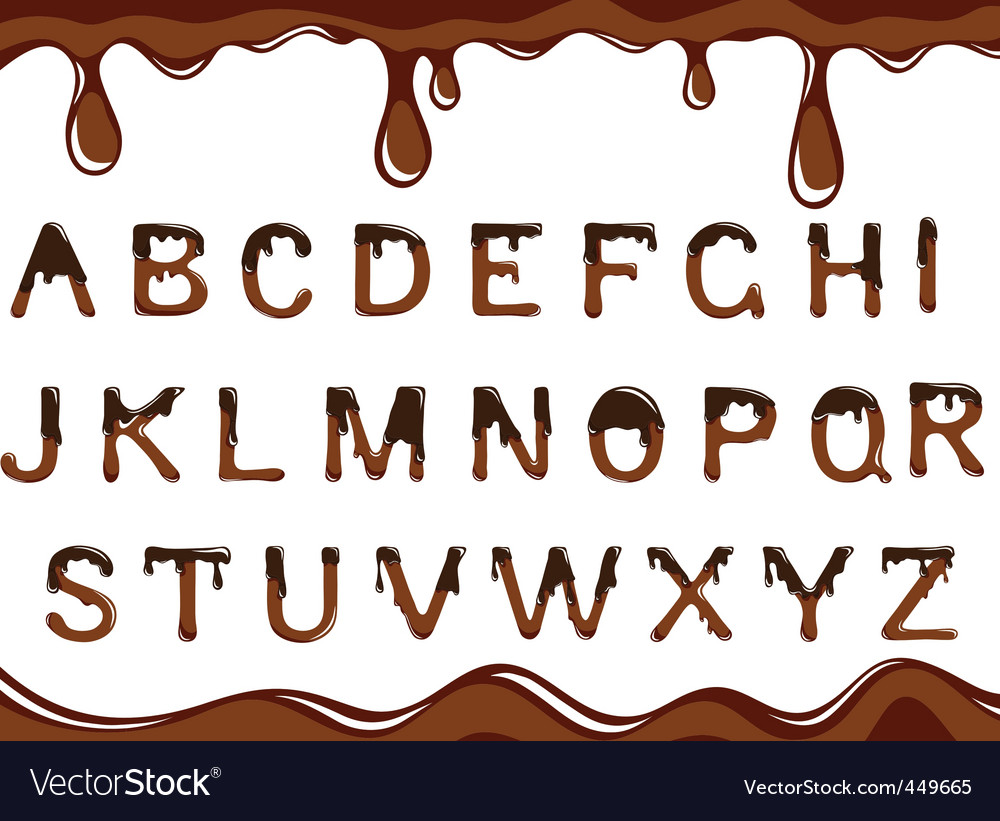 Chocolate Alphabet Typography