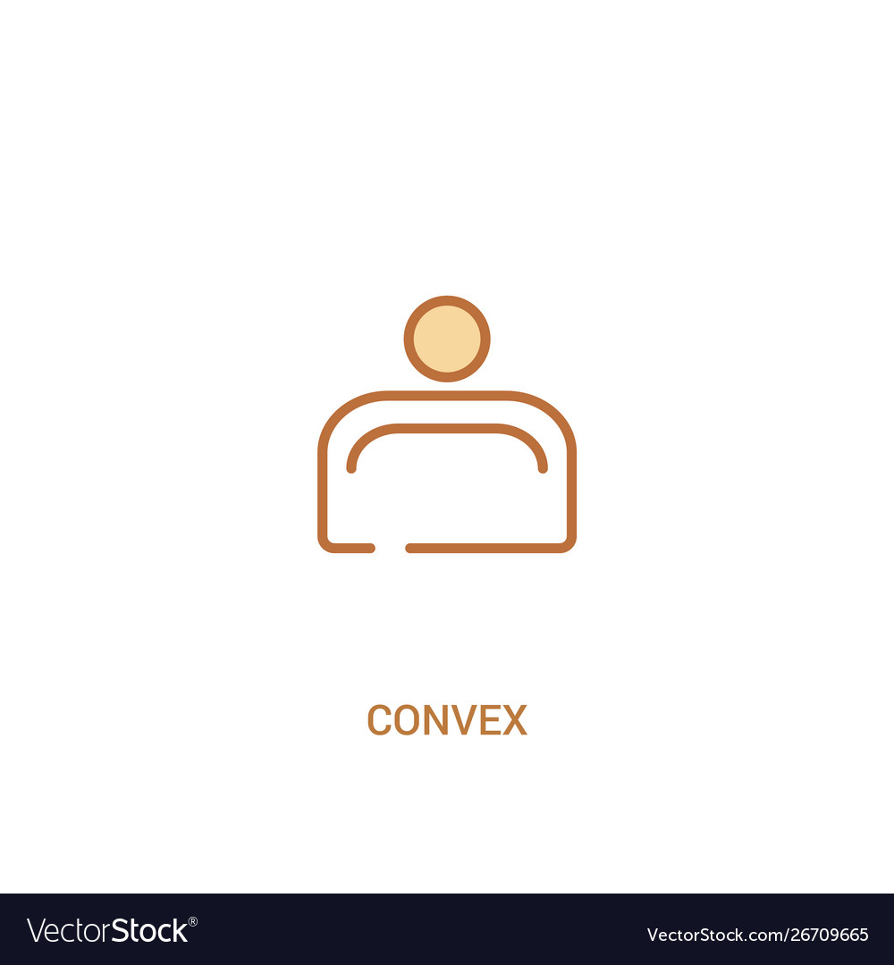 Convex concept 2 colored icon simple line element