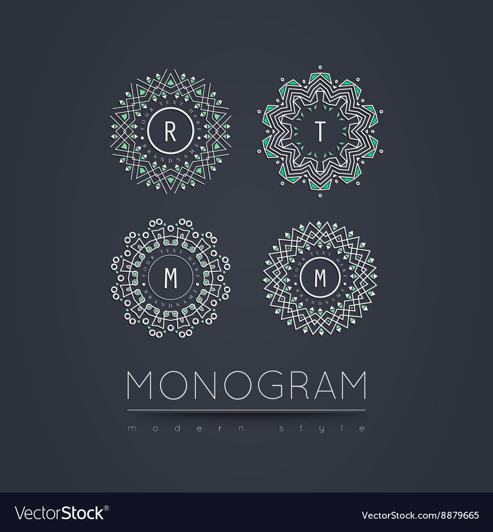 Elegante lineare abstrakte Monogramm Logo Design