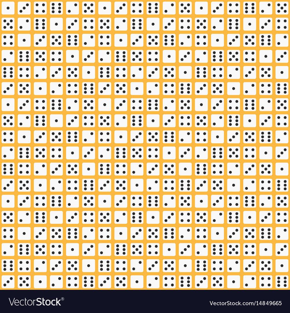 Flat dice pattern seamless background