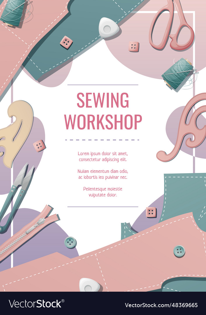 Flyer template with pattern thread