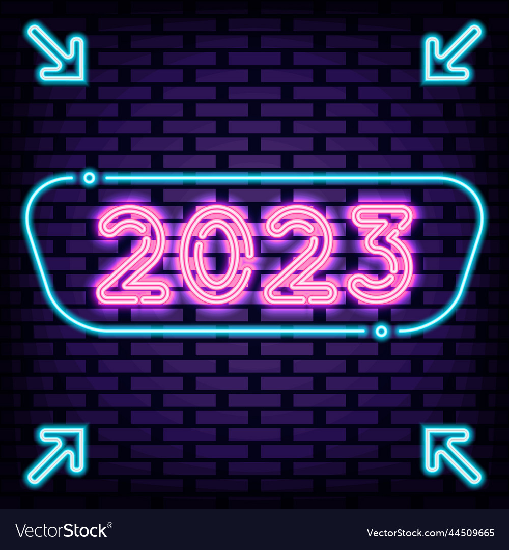 【NEONSIGN】Ne ARGO（2023 New Year Model） Neon 2023 New Year Sign Royalty Free Vector Image