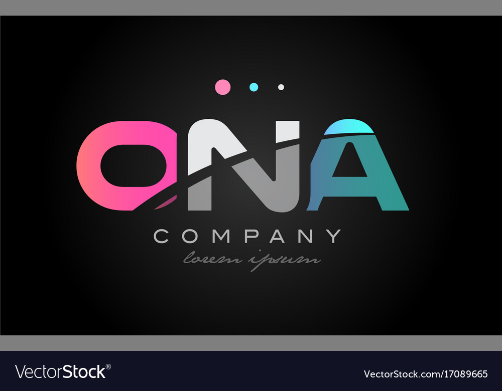 Ona o n a three letter logo icon design