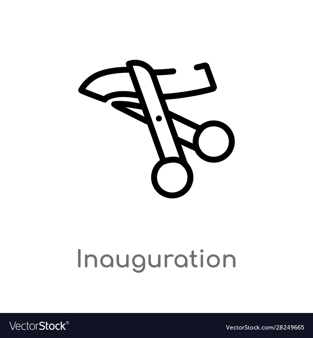 Outline inauguration icon isolated black simple