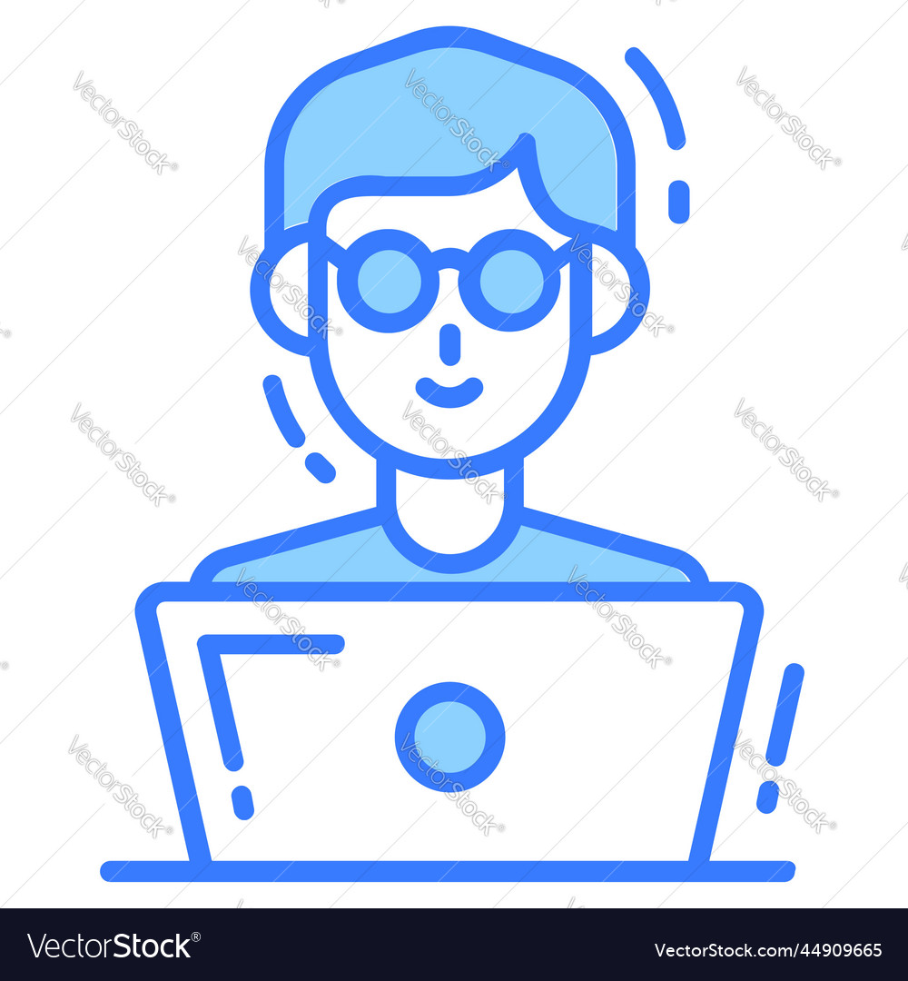 Programmer icon single avatar