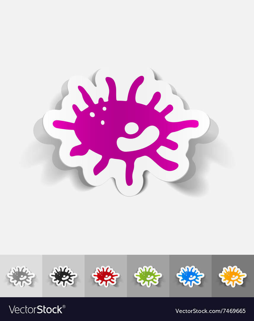 Realistic design element bacterium