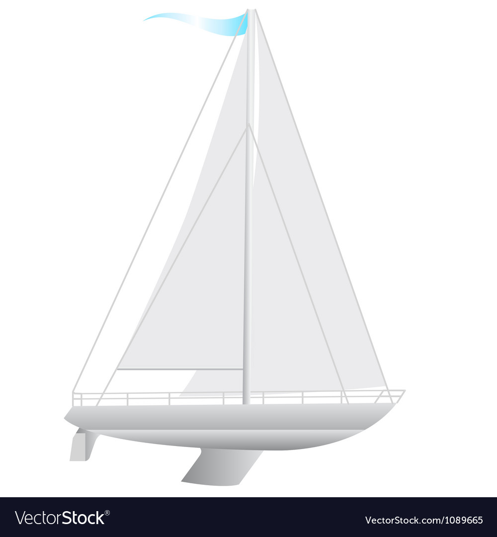 Sailing boat floating