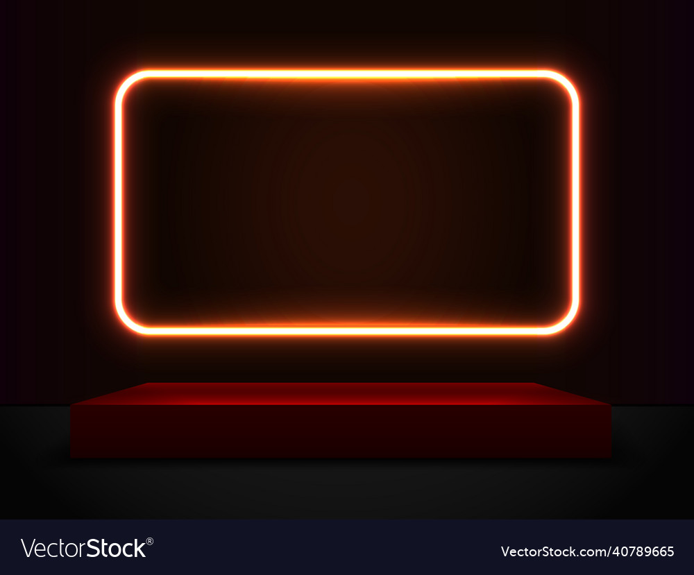 Scene in the shape of a rectangle and glowing vector image Scene in the shape of a rectangle and glowing