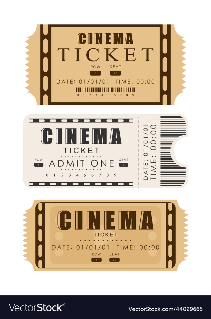 Ticket set ready design for your business Vector Image