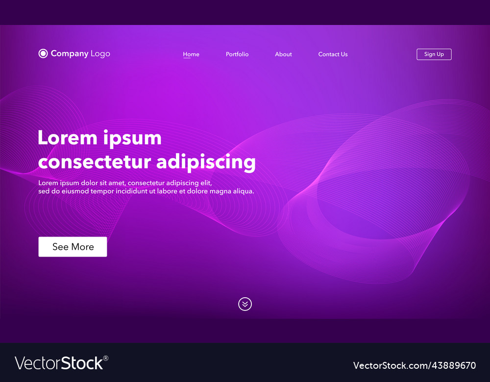 Abstract background website landing page template Vector Image Abstract background website landing page template
