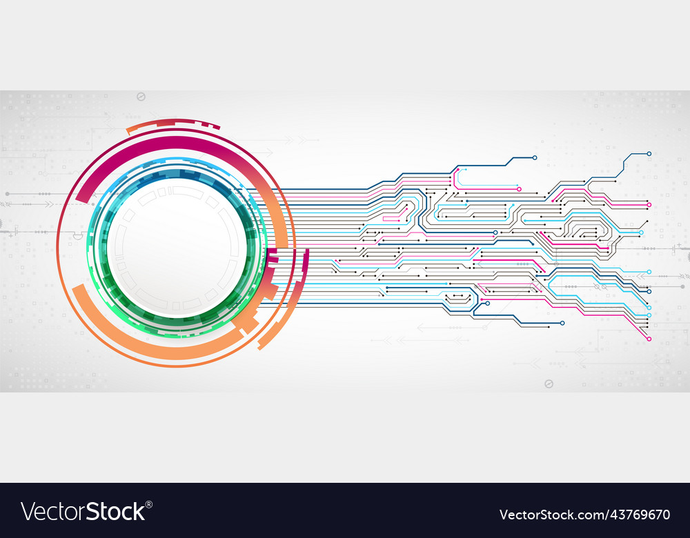 Abstract technology circuit board communication Vector Image