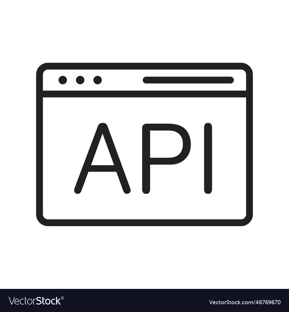 Api icon image suitable for mobile apps
