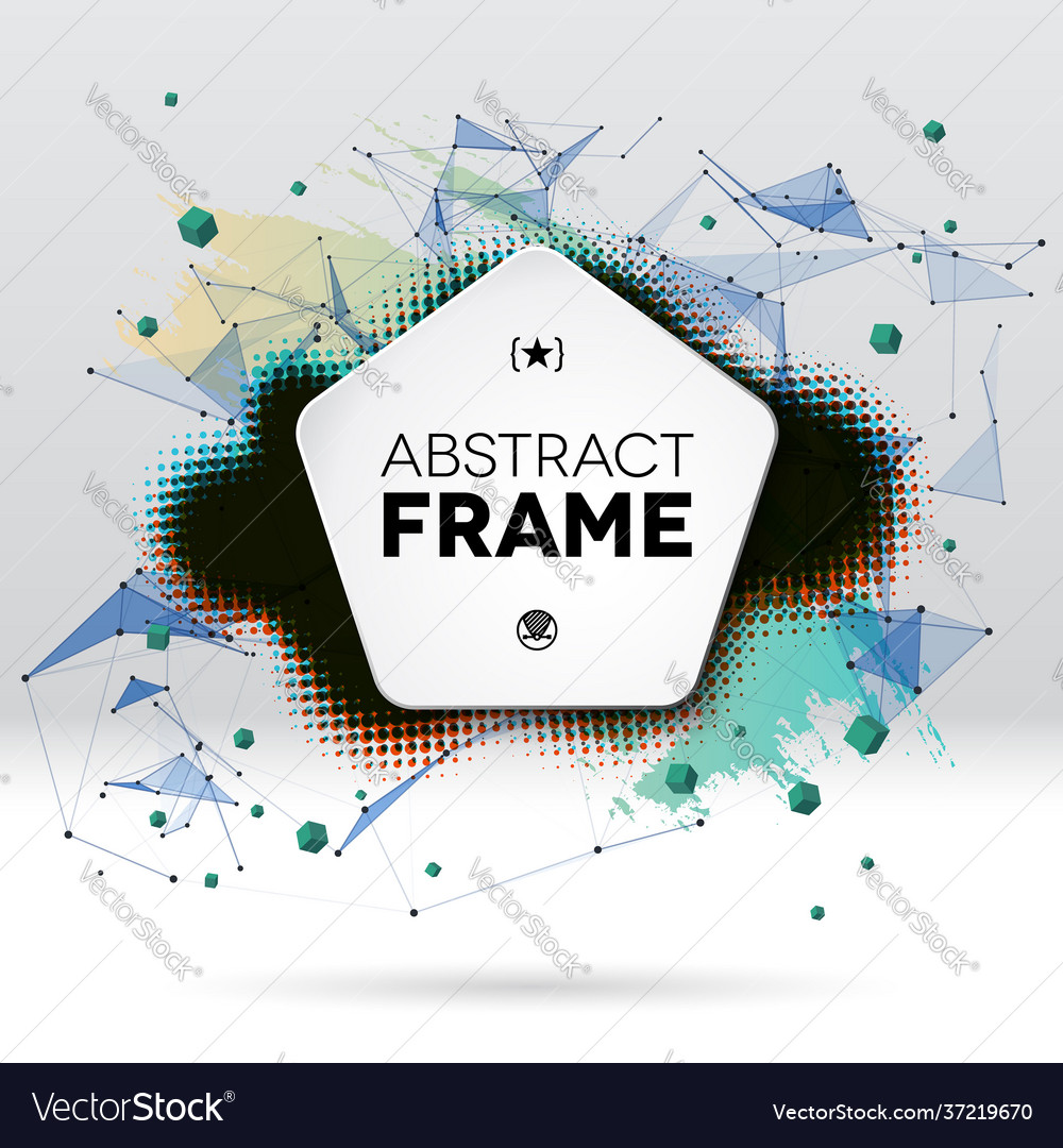 Background with brush stroke blot triangular vector image Background with brush stroke blot triangular