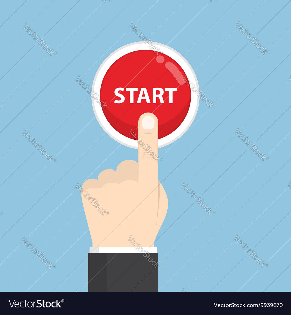 Hand Press Play Button Sign Start Stock Photo 250971760